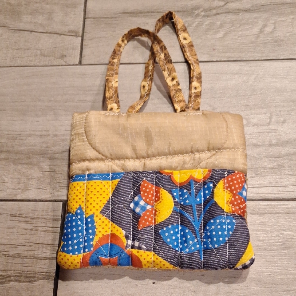 🦔Floral Patchwork Mini Tote Bag - Multicolor🐬